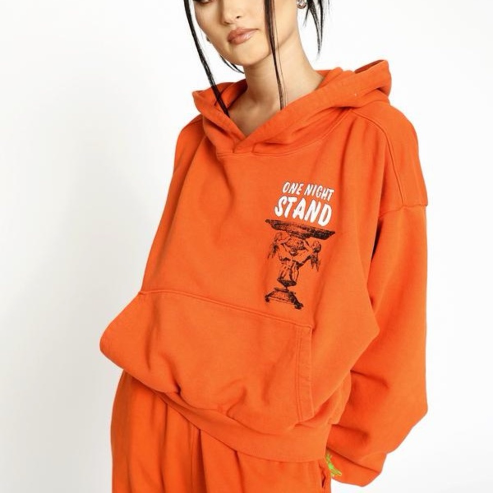 Boys Lie Kiss and Break Up Hoodie in Orange